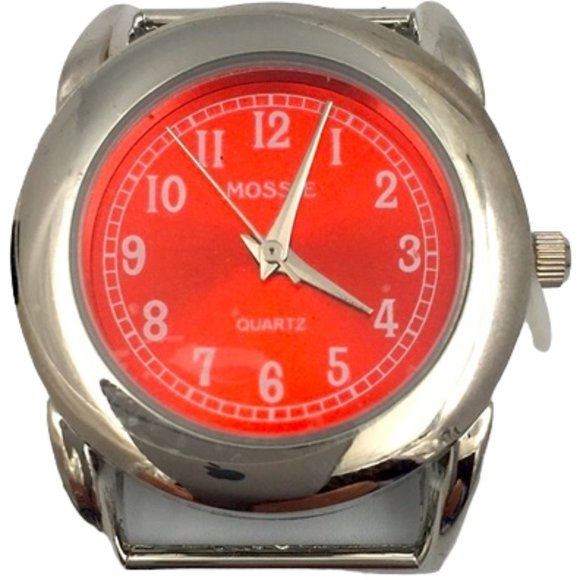 Mossie Round Red Face Art Deco Watch - Picture 1 of 4